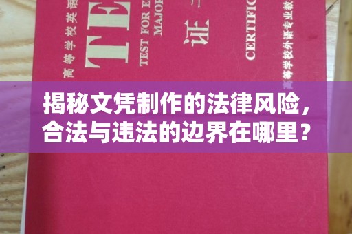 泸水揭秘文凭制作的法律风险，合法与违法的边界在哪里？